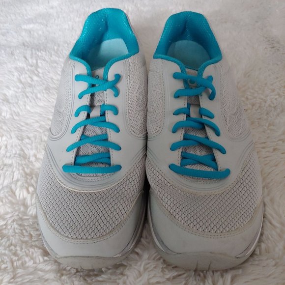 ABEO AEROSYSTEM ASTRA LT GREY AND TEAL SHOES SIZE 9.5 - Picture 2 of 9